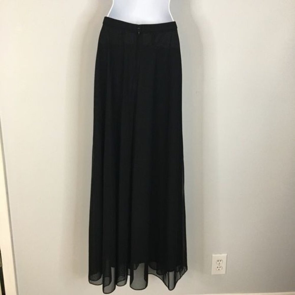 Tadashi Shoji Evening Gown 2 PC Beaded Sz 4 Black Special Occasion Maxi Dress - Picture 5 of 13